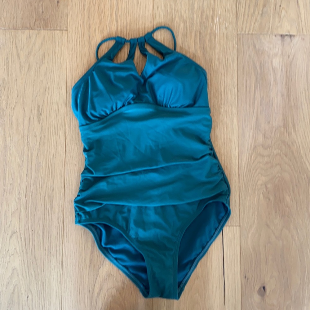 Merona teal one piece small